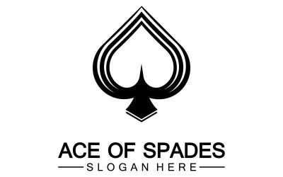 Modello vettoriale logo icona carta Ace v44