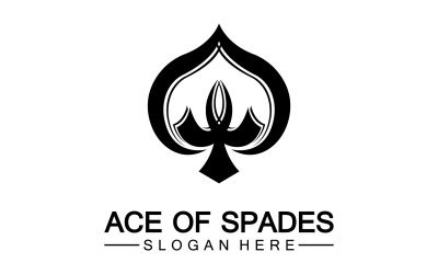 Modello vettoriale logo icona carta Ace v46