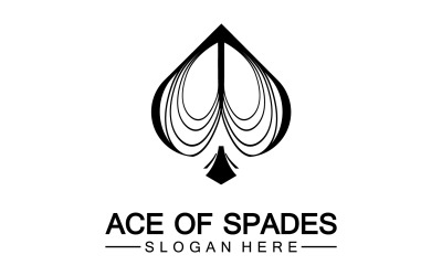 Modello vettoriale logo icona carta Ace v47