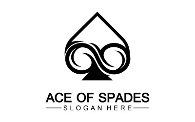 Plantilla vectorial del logotipo del icono de la tarjeta Ace v12