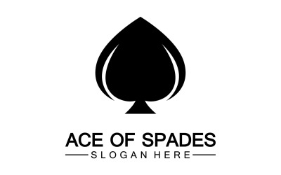 Plantilla vectorial del logotipo del icono de la tarjeta Ace v14
