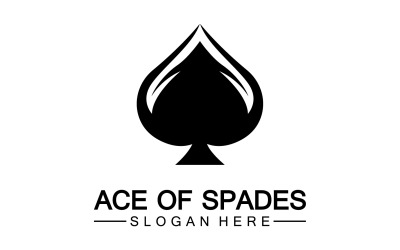 Plantilla vectorial del logotipo del icono de la tarjeta Ace v16