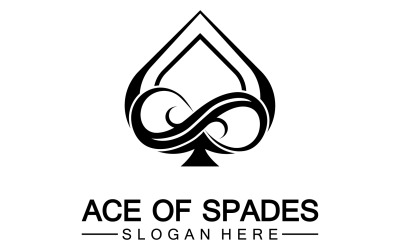 Plantilla vectorial del logotipo del icono de la tarjeta Ace v20