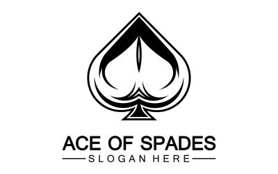 Plantilla vectorial del logotipo del icono de la tarjeta Ace v37