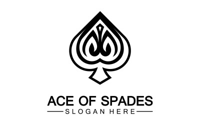 Plantilla vectorial del logotipo del icono de la tarjeta Ace v40