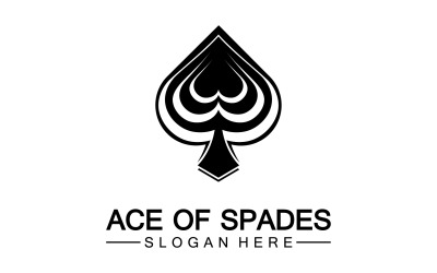 Plantilla vectorial del logotipo del icono de la tarjeta Ace v42