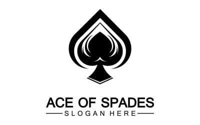 Plantilla vectorial del logotipo del icono de la tarjeta Ace v43