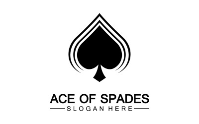Plantilla vectorial del logotipo del icono de la tarjeta Ace v45