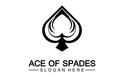 Plantilla vectorial del logotipo del icono de la tarjeta Ace v49