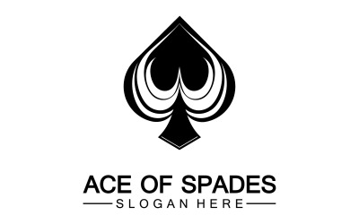 Plantilla vectorial del logotipo del icono de la tarjeta Ace v50