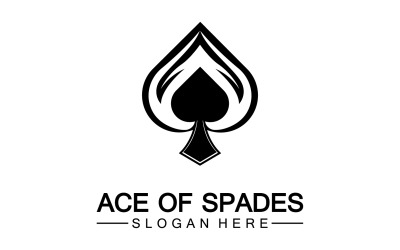 Plantilla vectorial del logotipo del icono de la tarjeta Ace v53