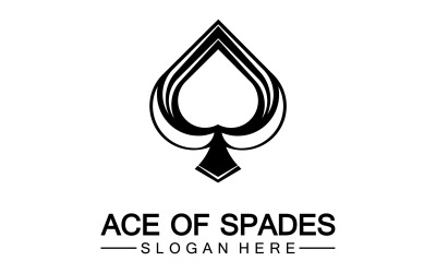 Plantilla vectorial del logotipo del icono de la tarjeta Ace v54