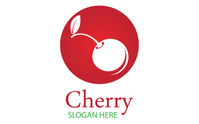 Chery fruits logo icon vector v20