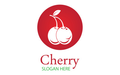 Chery fruits logo icon vector v36