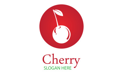 Chery fruits logo icon vector v31