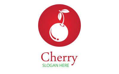 Chery fruits logo icon vector v32