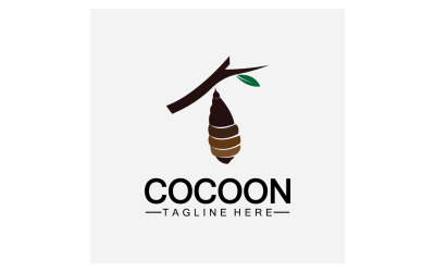 Cocoon butterfly logo icon vector v11