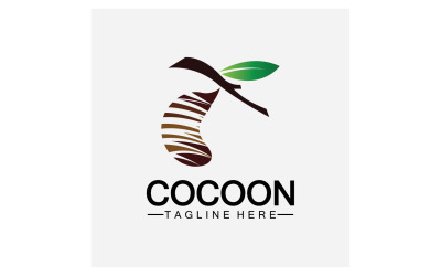 Cocoon butterfly logo icon vector v6