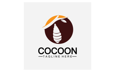 Vetor de ícone do logotipo da borboleta Cocoon v27