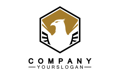 Adlerkopf-Vogelfalken-Logo-Vektor v20