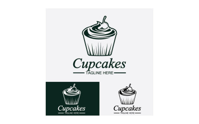Cupcake cibo icona logo vettoriale v31