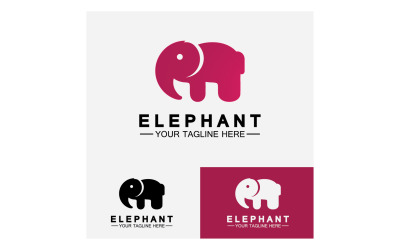 Elefánt állatok logó vektor v32