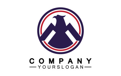 Kartal başlı kuş şahin logo vektör v11