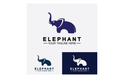 Vector de logotipo de animales elefante v17