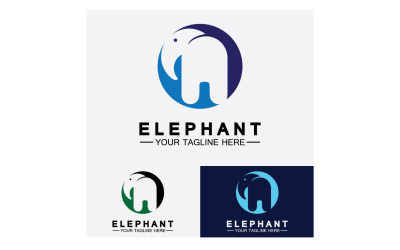Vector de logotipo de animales elefante v3
