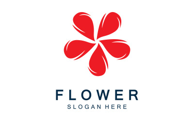 Flower icon logo vector template v1