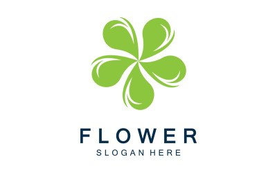 Flower icon logo vector template v3