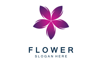 Plantilla vectorial del logotipo del icono de flor v11