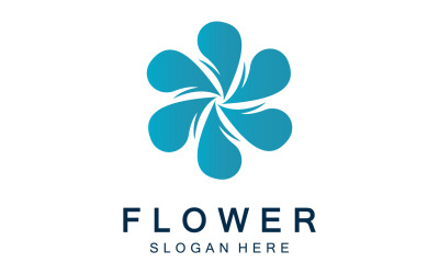Plantilla vectorial del logotipo del icono de flor v15