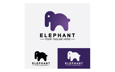 Vector de logotipo de animales elefante v31