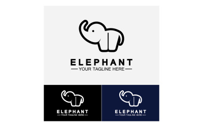 Vetor de logotipo de animais elefante v41