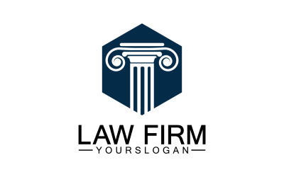 Hukuk firması şablon simge logo vektör v19