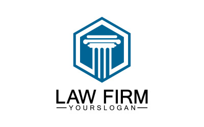 Hukuk firması şablon simge logo vektör v21