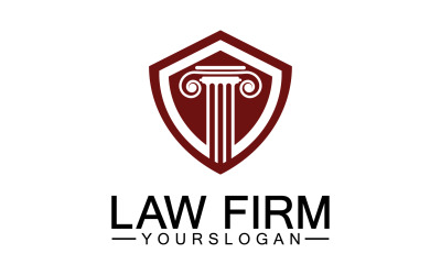 Hukuk firması şablon simge logo vektör v4