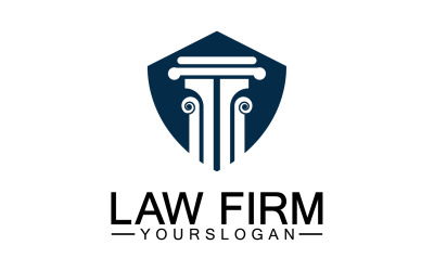 Logotipo de icono de plantilla de bufete de abogados vector v5