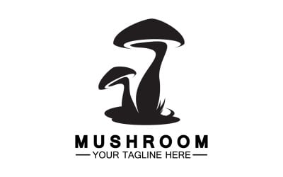 Mantar simgesi logo vektör şablonu v28