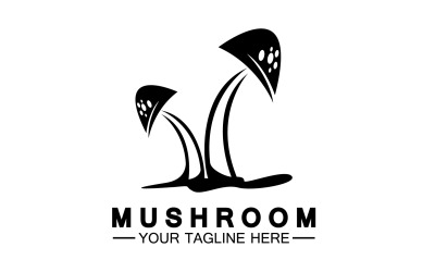 Mantar simgesi logo vektör şablonu v32