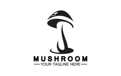 Modèle vectoriel de logo d&amp;#39;icône de champignon v21