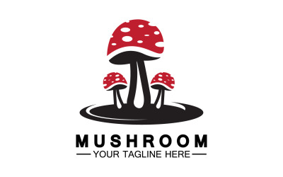 Modèle vectoriel de logo d&amp;#39;icône de champignon v26