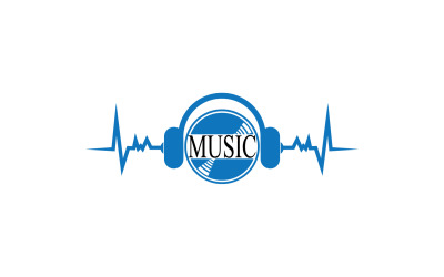Musiknoten-Wiedergabesymbol-Logo v3