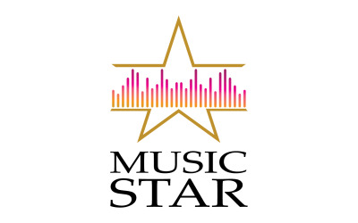 Logotipo del icono de reproducción de notas musicales v24