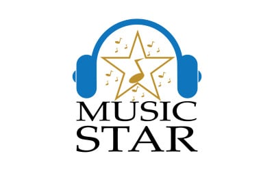Logotipo del icono de reproducción de notas musicales v31