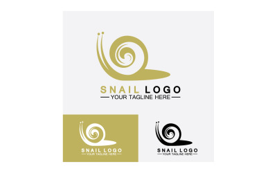 Modello vettoriale icona logo lento animale lumaca v24