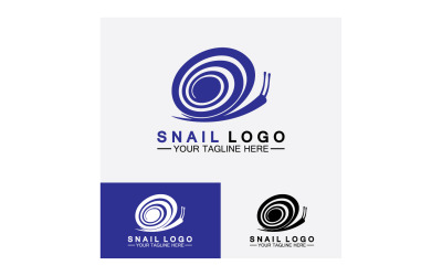 Modello vettoriale icona logo lento animale lumaca v29