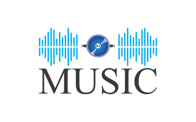 Musiknoten-Wiedergabesymbol-Logo v14