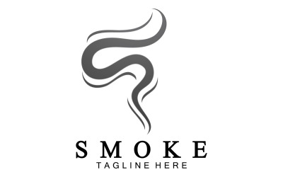Smoke flame logo vector template v27